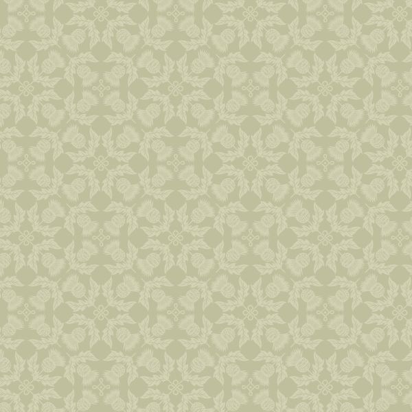 A874B Thistle on Sage Green Highlands by Lewis & Irene