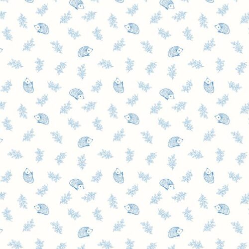 A914A Little Hedgehog on Cream Forget-Me-Not Lane by Lewis & Irene