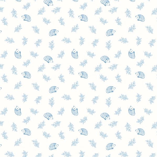 A914A Little Hedgehog on Cream Forget-Me-Not Lane by Lewis & Irene