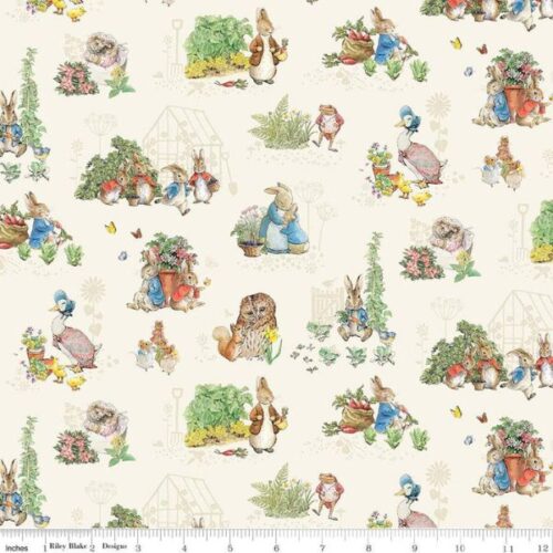 CD15861 Characters Cloud Peter Rabbit & Friends by Riley Blake