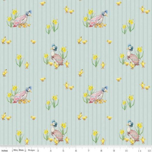 CD15862 Duck Stripe Blue Peter Rabbit & Friends by Riley Blake