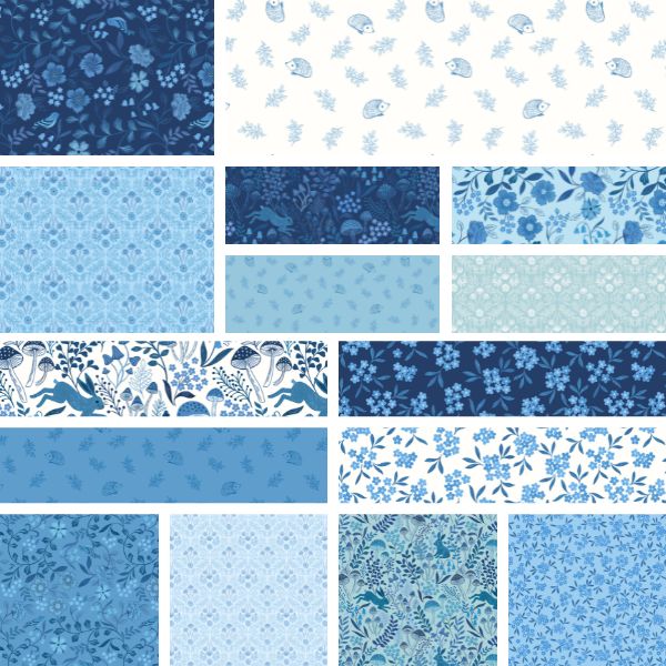 Forget-Me-Not Lane Fat Quarter Pack by Lewis & Irene