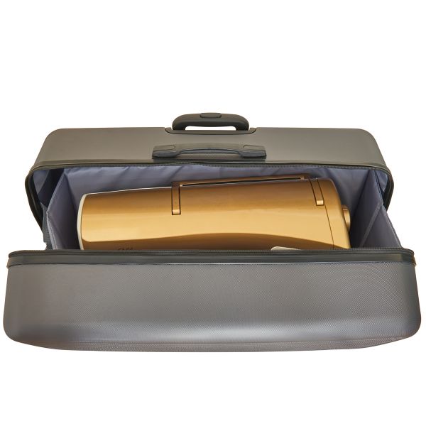 Sewing Machine Trolley Bag Large Metallic Silver With Machine