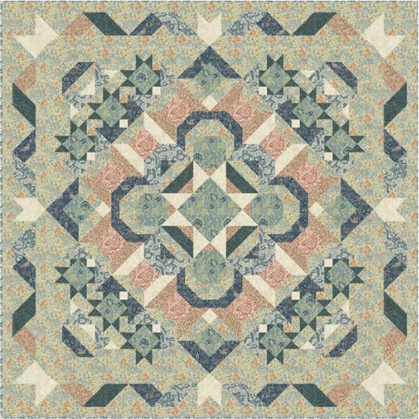 Stellar Starburst Floral Quilt Kit, Morris & Co.