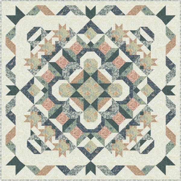 Stellar Starburst Ivory Quilt Kit, Morris & Co.