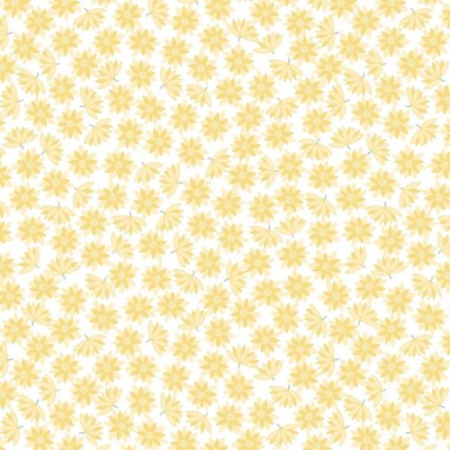 A628.1 Yellow Lillies on Cream On the Lake by Lewis & Irene