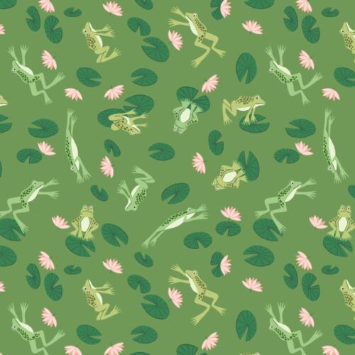 A629.2 Frogs on Grassy Green On the Lake by Lewis & Irene