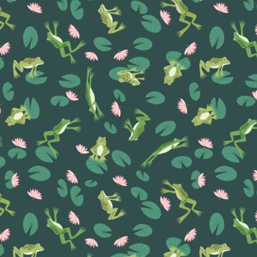 A629.3 Frogs on Dark Green Lake On the Lake by Lewis & Irene