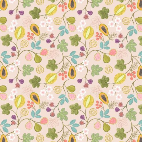 A890A Paradise Fruit on Light Guava, Paradise by Lewis & Irene