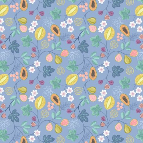 A890C Paradise Fruit on Atlantic Blue, Paradise by Lewis & Irene