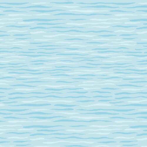 A894A Light Blue Waves Puffin Rock by Lewis & Irene