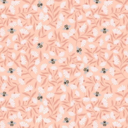A904B Honey Sweet Bees on Peach Blush Honey Sweet by Lewis & Irene