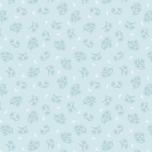 A905B Tiny Floral Bee on Blue Honey Sweet by Lewis & Irene