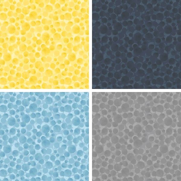 Puffin Rock Bumbleberries Fat Quarter Pack by Lewis & Irene