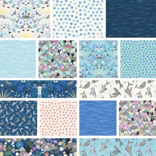 Puffin Rock Fat Quarter Pack by Lewis & Irene