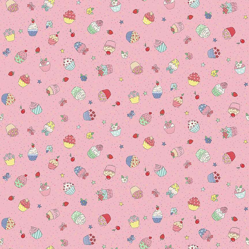 093_P_cupcake-confetti Pink, Afternoon Tea by Makower