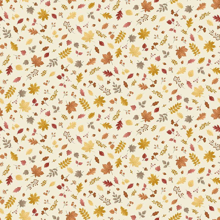097_Q Foliage Cascade Cream, Hello Autumn by Makower