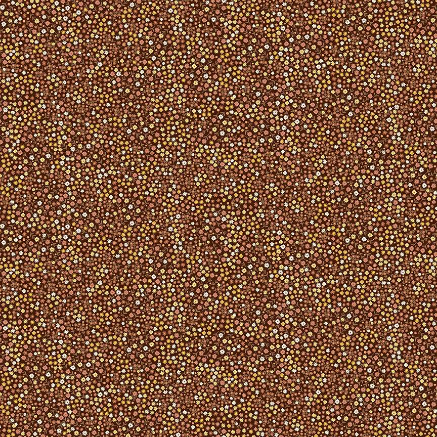 100_V Mini Blooms Brown, Hello Autumn by Makower