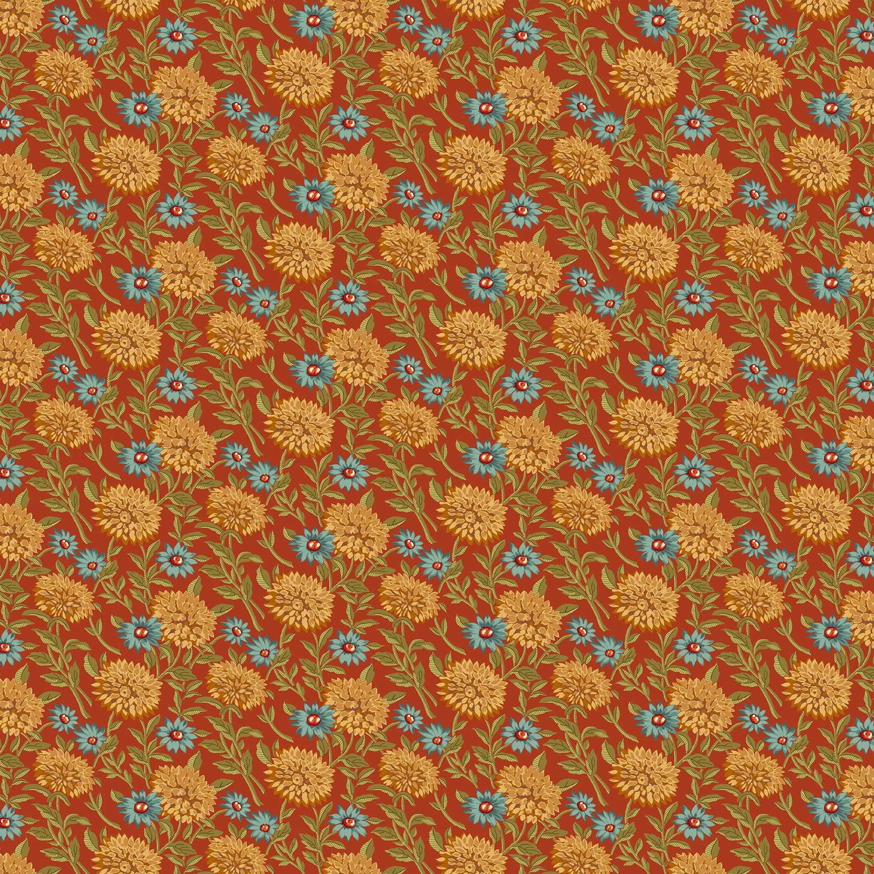 1543-R Woodland Bloom Persimmon, Autumn Woods by Renee Nanneman