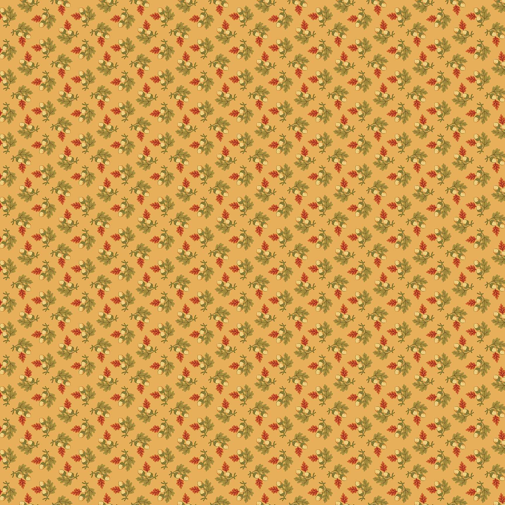 1545-Y Gathered Acorns Butternut, Autumn Woods by Renee Nanneman