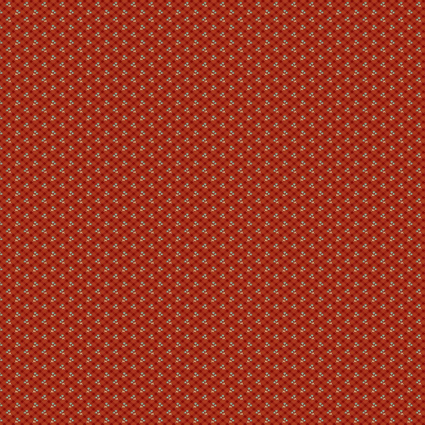 1549-R Harvest Check Persimmon, Autumn Woods by Renee Nanneman