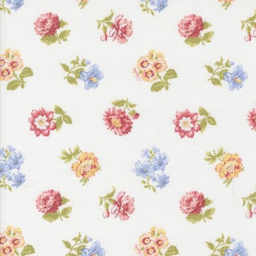 18781 11 Field Floral Off White, Memory Lane by Brenda Riddle Designs