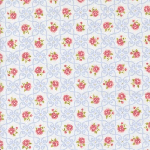 18782 11 Small Floral Off White, Memory Lane by Brenda Riddle Designs