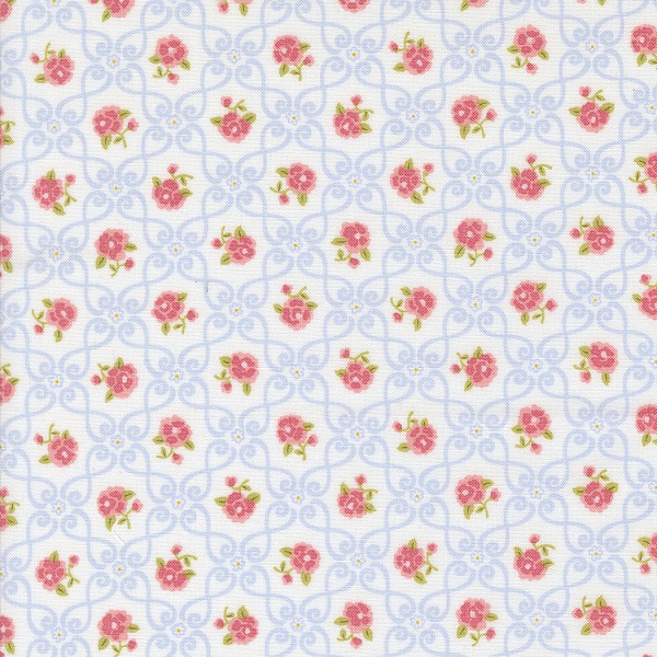 18782 11 Small Floral Off White, Memory Lane by Brenda Riddle Designs