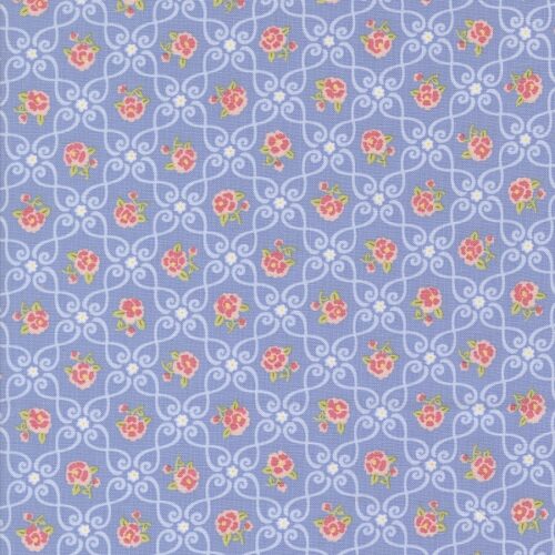 18782 15 Small Floral Blue, Memory Lane by Brenda Riddle Designs