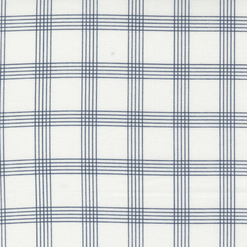55262 11 Plaid Cream Navy, Nantucket Summer by Camille Roskelley