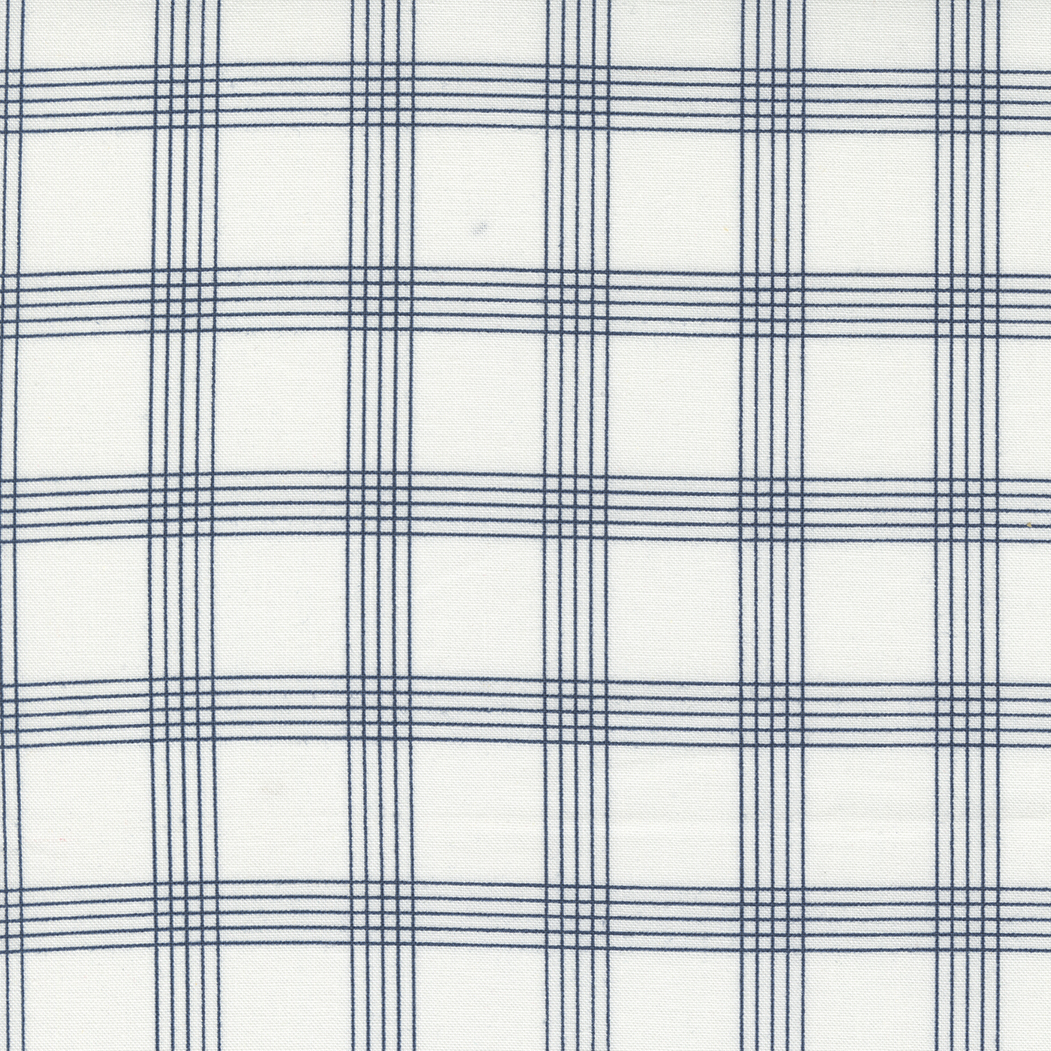 55262 11 Plaid Cream Navy, Nantucket Summer by Camille Roskelley