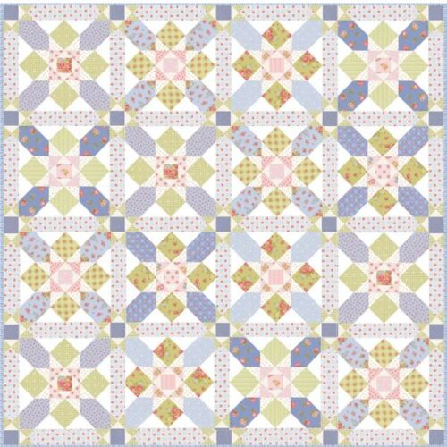 Starry Night Blue Quilt Kit, Memory Lane by Brenda Riddle Designs