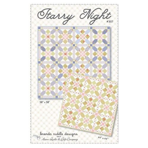 Starry Night Blue Quilt Kit, Memory Lane by Brenda Riddle Designs Pattern