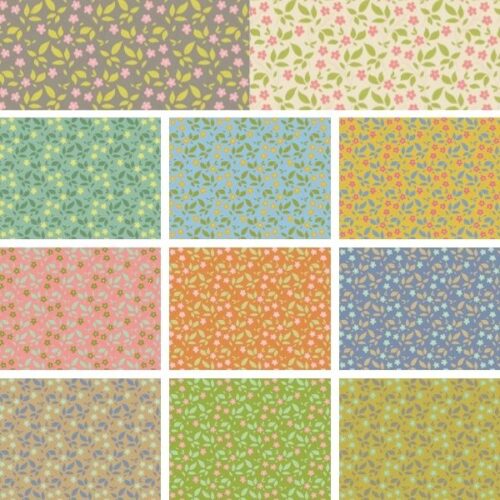 Tipsy Fat Quarter Pack (11pcs, cut in-house), Sunday Brunch by Tilda
