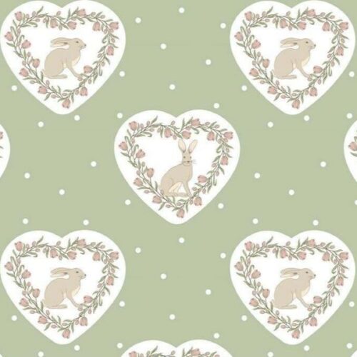 3602-03 Hare Hearts Spring Hare by The Craft Cotton Co