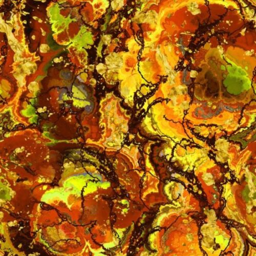 4062A Yellow Orange Colourburst by KK Fabrics