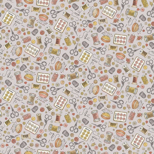 132_S Notions Grey, Atelier by Makower