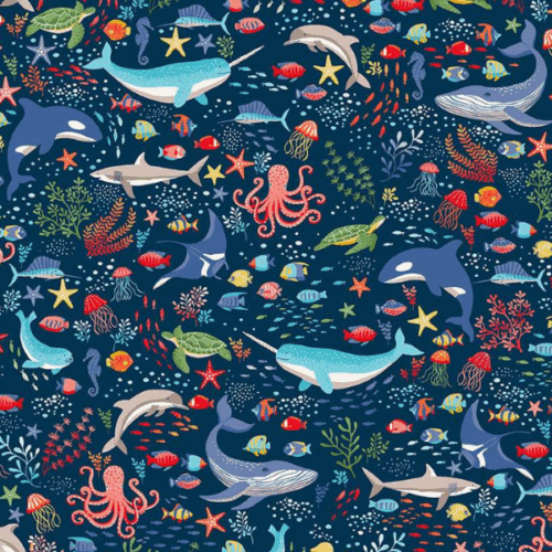 137_B8 Creatures – Dark Blue, Deep Blue Sea by Makower