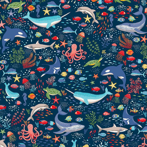 137_B8 Creatures – Dark Blue, Deep Blue Sea by Makower