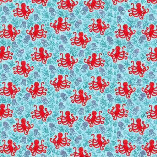 140_B2 Octopus – Light Blue, Deep Blue Sea by Makower