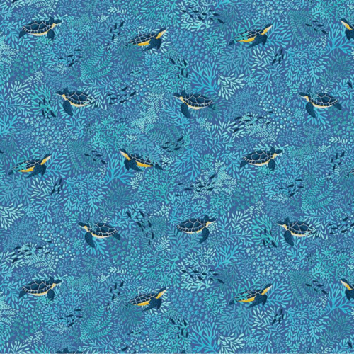143_B Turtles – Blue, Deep Blue Sea by Makower