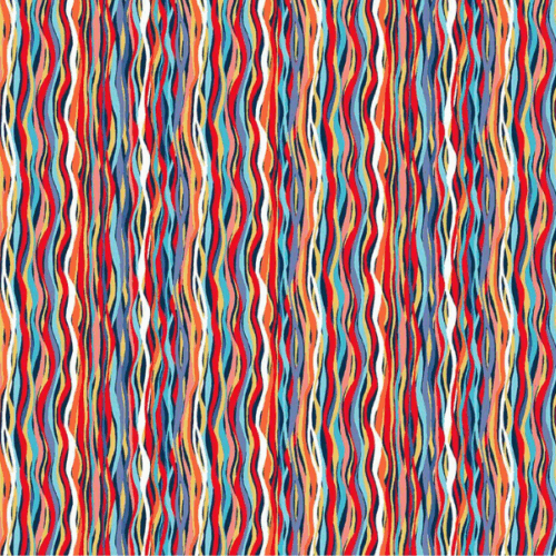 144_B8 Wave Stripe – Dark Blue, Deep Blue Sea by Makower