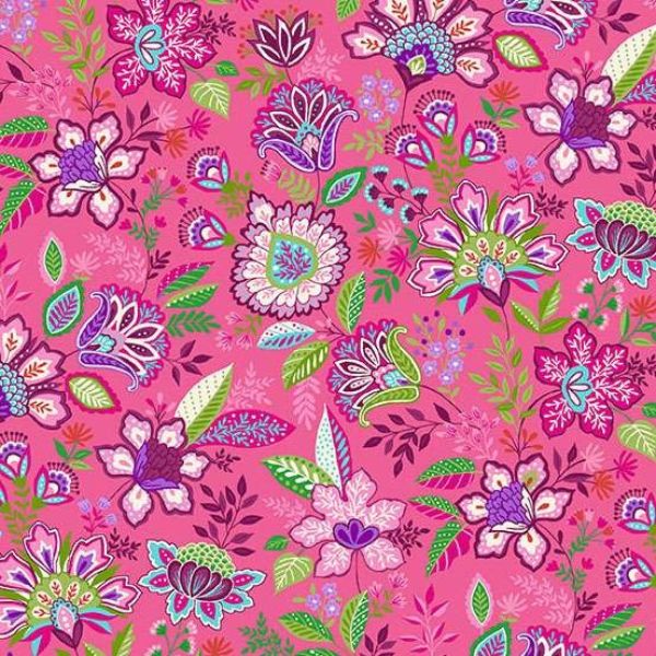 147_P Botanical – Pink Tropica by Makower