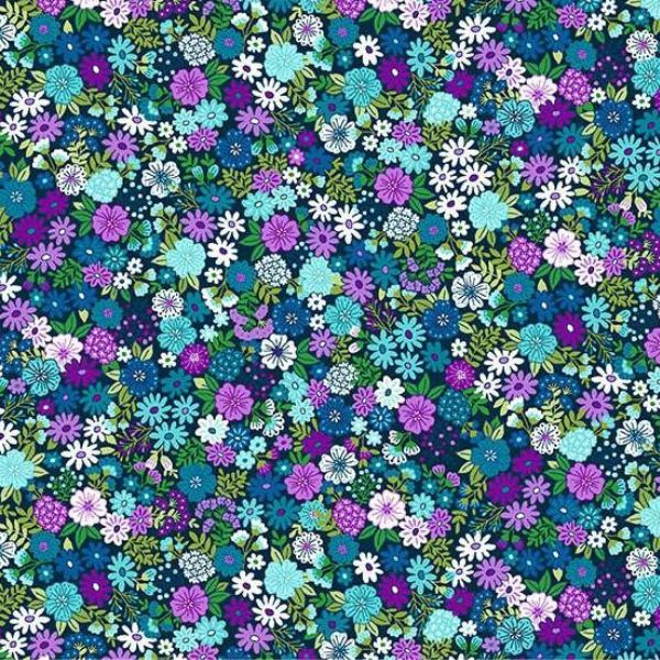 148_B Mini Floral – Blue