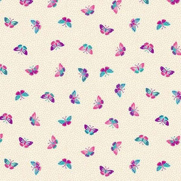 149_Q Butterflies – Cream, Tropica by Makower