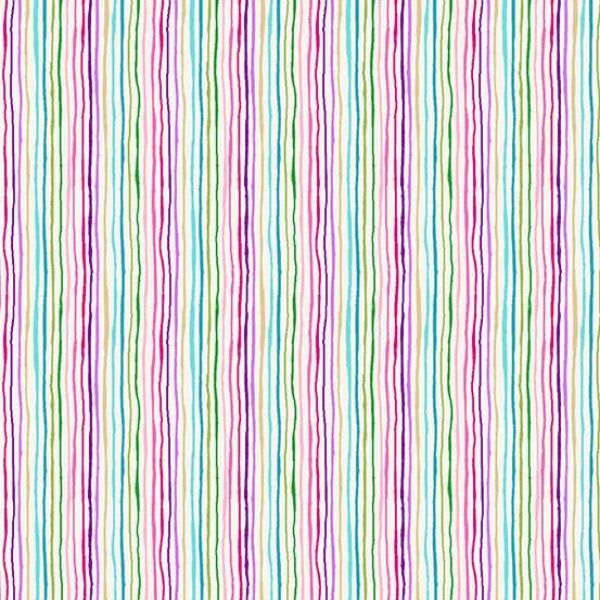 153_Q Stripe – Cream, Tropica by Makower