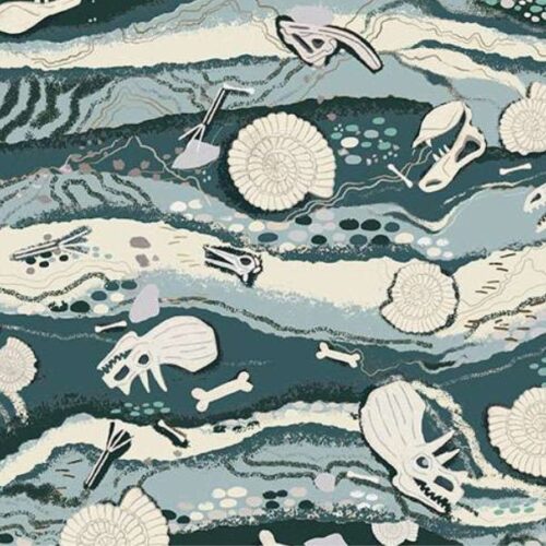 164_B Strata – Blue, Prehistoric by Makower