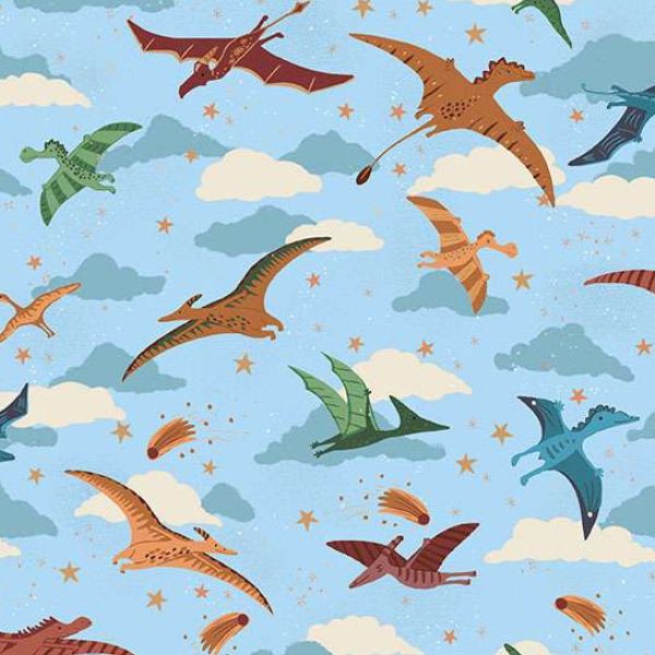 165_B2 Soar – Light Blue, Prehistoric by Makower