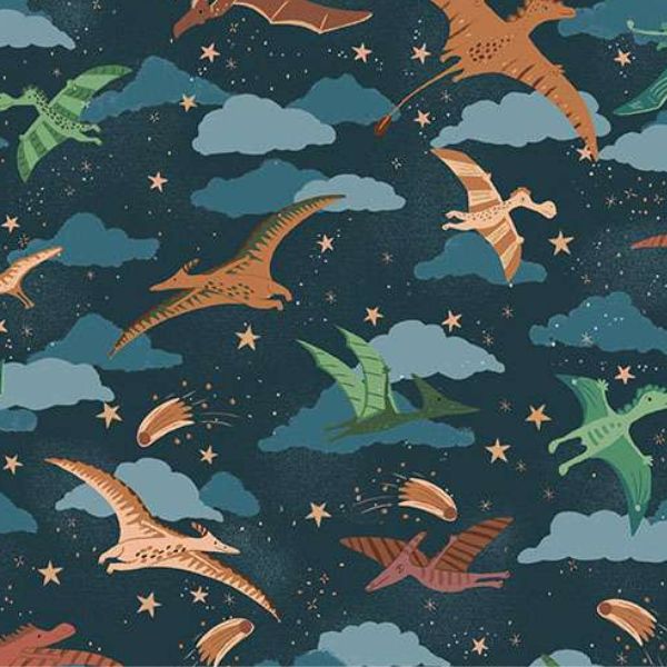 165_B8 Soar – Dark Blue, Prehistoric by Makower