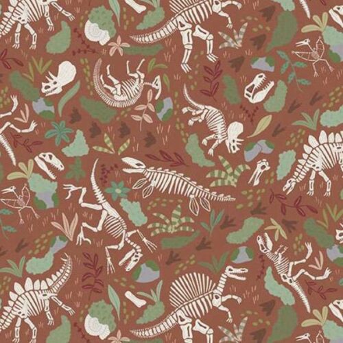 167_V Fossils – Brown, Prehistoric by Makower